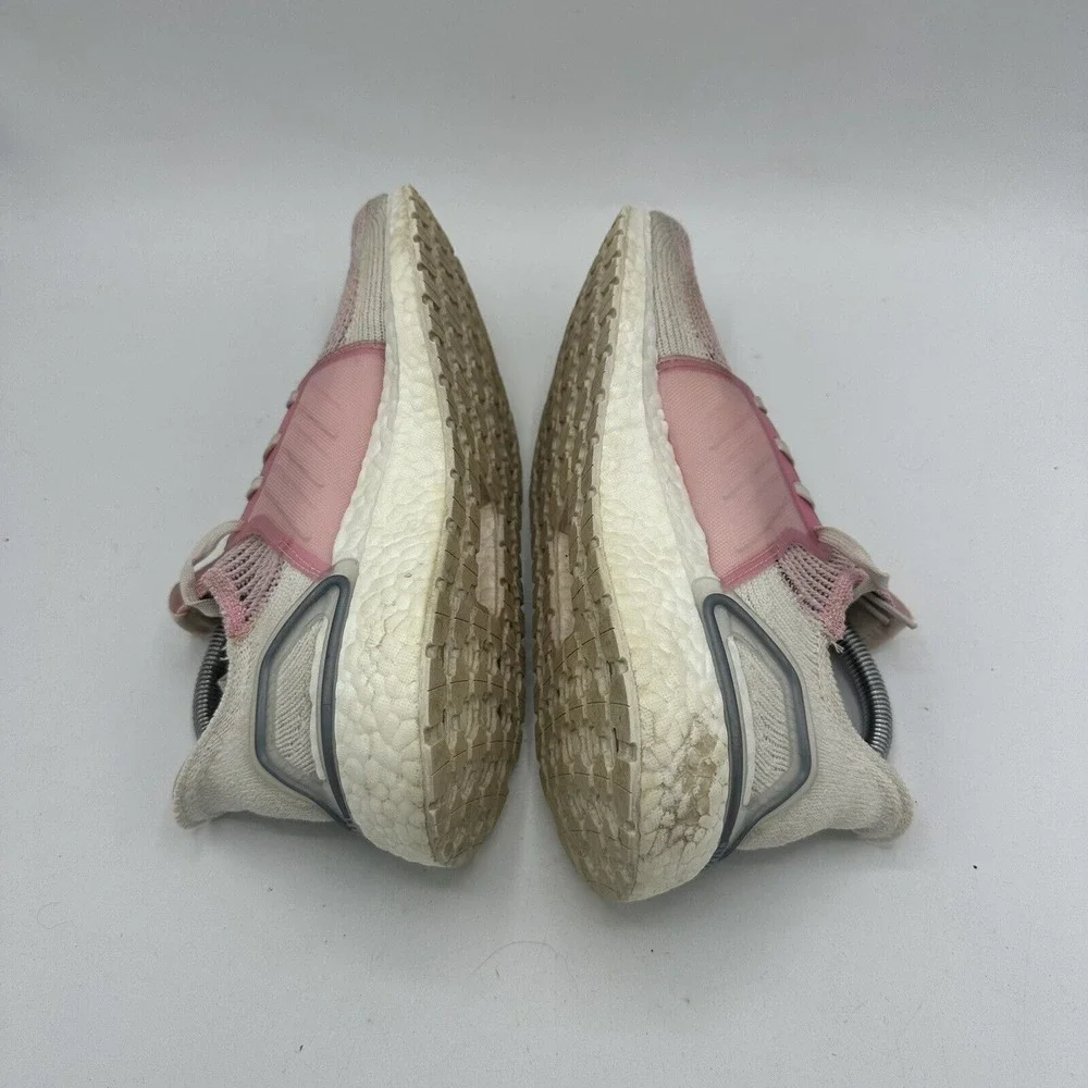 Adidas Ultraboost 19 Sneakers Womens‎ 7 White Pink Running Shoes